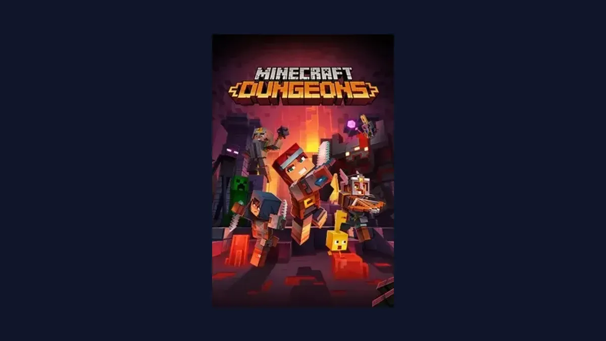 Cover art of Minecraft Dungeons